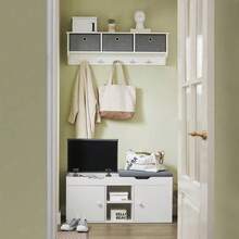 SoBuy Shoe Bench FSR96-DG - White - View 9