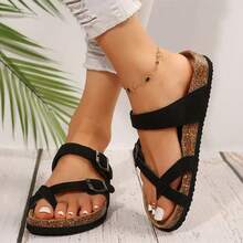 New Women's Hiking Outdoor Sports Sandals #Flat-Soled Versatile Women's Sandals/Crossing The Desert #Beach Camping #Kayaking #Outdoor Yoga #Beach Volleyball #Anti-Slip Fishing. Indoor Office * A Multifunctional Sandal - 黑色 - 查看 5