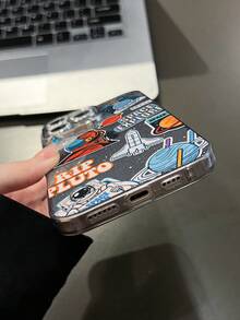 宇航员图案手机壳，个性化保护套，兼容 16 Pro Max、15/14 Plus、13、12、11 - 精孔閃點 - 查看 4