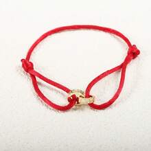 Pulsera de la suerte estilo europeo y americano, elegante pulsera de cuentas de colores trenzada a mano con dije de letra, regalo de joyería de pareja para Año Nuevo