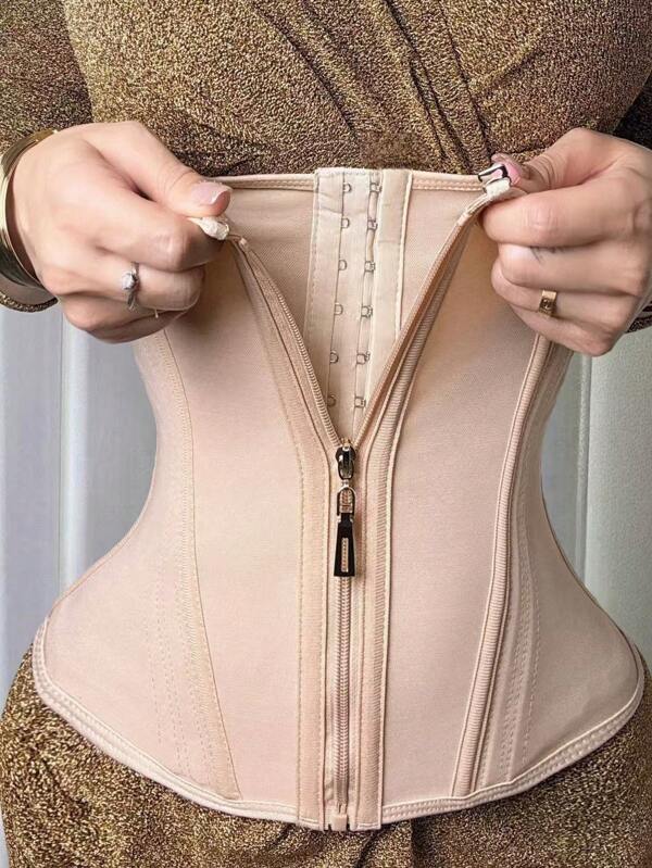1pc Women's Fitness Shapewear, Black Waist Trainer Belt, Waist & Hip Trainer Compression Band, Postpartum Slimming Waist Cincher, Minimalist Colombian Waist Belt, Mesh - Beige Waist Trainer, Pink Waist Trainer