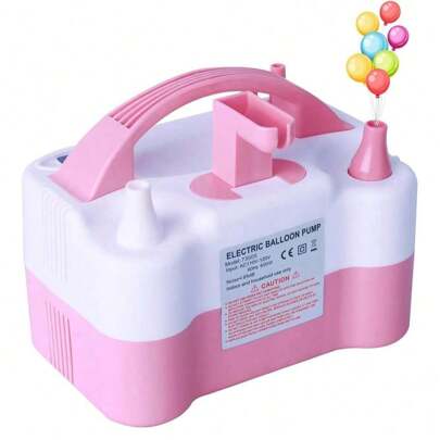 1pc Portable Electric Balloon Pump With Dual Nozzles & Knotter, Electric Balloon Inflator, Blower Fan, Suitable For Party Decorations, Gatherings And Time-Saving, Applicable For Graduation Gifts, Bachelor Party Gifts, Graduation Gifts, Back To School Gifts, Bridesmaid Gifts, Father's Day Gifts, Bridesmaid Proposal Gifts, Wedding Guest Favors, Birthday Party Decorations And Wedding Items, Room Decor