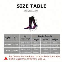 1 Pair Unisex Thick Warm Breathable Ski Socks, Outdoor Long Hiking Sports Socks, Winter