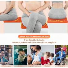 19.7" Gel Seat Cushion, Super Large & Thick Office Chair Cushion For Long Sitting - Back Hip Tailbone Pain Relief Cushion, Egg Seat Cushion Desk Chair Pads For Cars Wheelchair - Fits Up To 350 Lbs-222684 - 橙色較大 - 查看 8