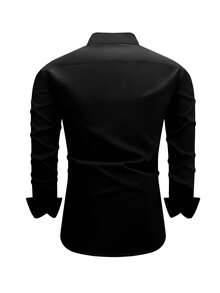 3-Pack Men's Shirts In The Same Color, Elegant And Versatile, Comfortable For Travel, Casual Sports, Can Be Worn As A Base Or Outerwear, Casual Shirts, Home Shirts, A Variety Of Colors To Choose From - màu đen - Xem 3