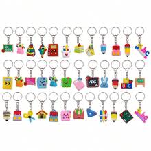 20/24/30/36/40件套卡通铅笔、尺子、可爱书写板、计算器、钥匙扣文具套装，各种形状和款式，适合课堂奖品、学生奖励、返校小礼物 - 彩色 - 查看 6