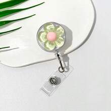 1/2/7 chiếc Giá đỡ huy hiệu hoa 5 cánh có thể thu vào, Kẹp thẻ ID hình hoa nhựa dễ thương có thể mở rộng, Giá đỡ thẻ y tá, Dây đeo cho bác sĩ, y tá, sinh viên, bé gái, Cuộn dây đeo huy hiệu ID công việc - Nhiều màu - Xem 19