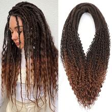 24 Inch 30 Strands Dreadlock Extensions Sets,3 In 1 Mixed Synthetic Dreads Extensions, Black Straight&Curly&Boho Handmade Dreads Hippie Style Dreadlocks For Woman - Multicolor - View 23