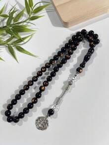 45 颗/套 10 毫米单串念珠，中东阿拉伯每日祈祷念珠 - 彩色 - 查看 6