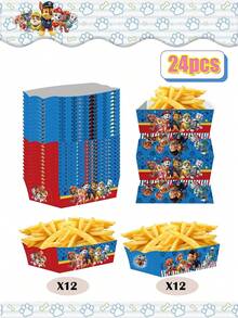 Paw Patrol Hộp quà tặng tiệc và tụ họp theo chủ đề Puppy Patrol dùng một lần gồm 12 hộp bỏng ngô, 24 hộp khoai tây chiên, 12 hộp táo, 12 hộp kẹo, hộp quà trang trí tiệc sinh nhật cho chó con, hộp đựng đồ ăn tiệc sinh nhật, hộp quà lưu niệm tiệc lễ hội và tụ họp, thích hợp cho các buổi họp mặt gia đình, tiệc sinh nhật, tiệc lễ hội, giáng sinh, halloween, lễ tạ ơn, ngày thiếu nhi, mùa tựu trường, mùa tựu trường và các buổi tụ họp và hoạt động khác - Nhiều màu - Xem 7