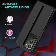 Hadaasi 字母元素折叠手机壳 1 件装 多色可折叠弹性腕带支架,尼龙可收缩腕带,硬壳硅胶软边一体式翻盖臂带,哑光亲肤保护壳,兼容三星 Galaxy Z Fold7/Z Fold6-Slim/W25/Z Fold 6/Z Fold 5/Z Fold 4/Z Fold 3/Z Fold 2,防水防震防摔防刮,春季生日礼物 - 彩色 - 查看 8