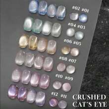 Esmalte de Unha Miss Comoy 15ml Efeito Olho de Gato com Bolhas do Oceano, Novo Lançamento Quente da Primavera e Verão de 2025, Verde Jade Duradouro, Rosa Água Dourada, Azul e Roxo, Pó Magnético de Miçangas Delicado com Ótima Aderência, Esmalte Gel Olho de Gato Comumente Usado em Salões de Beleza