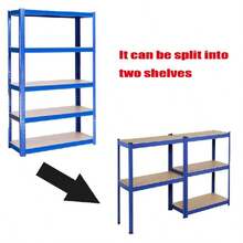 Vandise HEAVY-DUTY SHELVING 170x75x30 Cm | 175 Kg Per Shelf | 5 Height-Adjustable Shelves | SCREWLESS Design | Metal Storage Shelving For Garage, Basement, Workshop | Complete Set | Industrial-Grade Up To 875 Kg (Total) | Quick Assembly | Steel Frame | Ideal For Tools, Tires, Beverage Crates, Files, And Pantry Storage | Space-Saving | Rust-Proof Coating | Storage Organization | For Households And Businesses | Extremely Stable | Moisture-Resistant | Heavy-Duty Storage System | Universally Applicable (Workshop, Supermarket, Office, Garden Shed, Food Storage, Wine Storage, Archive, Hobby Room) | Shelving Without Drilling | Maintenance-Free | Heavy-Duty | Suitable For Euro Pallets | Stacking Shelving | Easy To Assemble | Robust Industrial Shelving - Bạc - Xem 3