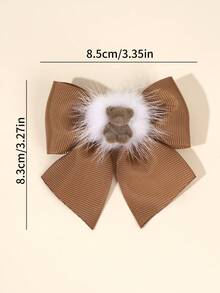 2 Stücke Bären Haarspangen aus Polyester Gros de Tours Schleifenband, Haarstyling-Clip, süße Bären Haarspangen für Kleinkind Mädchen Kinder Accessoires - Verschiedenfarbig - Übersicht 10