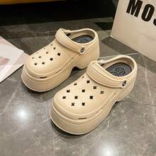 2025 New Women's Thick Sole Closed Toe Sandals, Summer Outdoor Slip-On Beach Slippers