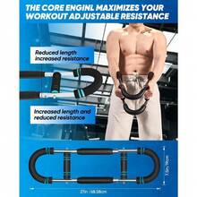 1 PCS Multifunctional U-Shaped Arm Trainer Adjustable Resistance Level Chest Expander Compact And Portable - Black - View 3