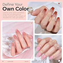 Cat Eye Gel Nail Polish Set, 6 Colors 9D Glassy Cat Eye Glitter Gel Polish Black Red Purple Blue Silver Brown Nail Polish All Seasons With Magnet Soak Off Led DIY Salon Gift-842643 - A-1Hema-FreeJellyNude - 查看 5