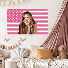 Tate McRae Flag Tapestry Polyester 90g Printed Wall Hanging For College Dorm, Bedroom, Living Room, Home Decor, Beautiful Art Tapestry, Ideal Holiday Gift - Multicolor - View 4