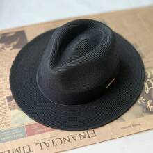 Classic Panama Straw Hat Unisex Jazz Hat Summer All-Match Anti-Ultraviolet Hat