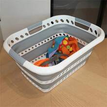 Foldable Laundry Basket, Wall-Mounted Clothes Storage Basket, Bathroom Laundry Basket, Large Plastic Laundry Basket, For Bathroom, Bedroom, Living Room, Dormitory, Home Organization And Storage, Laundry Basket