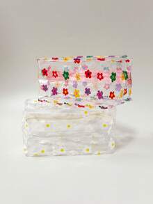 2 Stück Reise-Kulturtasche Set, ideal für den Schulstart. Diese kompakte und stilvolle Makeup-Tasche und tragbare Kulturtasche sind für die täglichen Reisen und den Urlaub von Frauen geeignet. Großvolumige, farbenfrohe Blumenmuster PVC Makeup-Tasche, transparente tragbare Reise-Plastik-Reißverschlusstasche, multifunktionale Kulturtasche-Organizer, Makeup-Tasche/Hautpflege-Tasche, Kulturtasche, Weihnachtsgeschenk, kleine Tasche/Clutch/Handtasche für Frauen, Kosmetik-Organizer, Make-up-Pinsel-Organizer, Mini-Organizer, Großraum-Organizer, Weihnachtsgeschenk, Frauengeschenkempfehlung. - Verschiedenfarbig - Übersicht 8