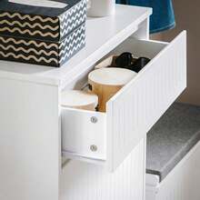SoBuy Shoe Cabinet FSR165-W - 白色 - 查看 5
