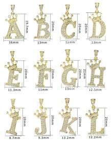 1 Pc Fashion Popular Initial Letter & Crown Pendant Stainless Steel Twist Chain Necklace For Men Women Unisex Choker For Friend Christmas Birthday Gift