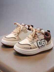 Children's Leather Upper Sports Shoes, New Styles For Spring And Autumn. Low-Top Hook And Loop Sneakers For Girls, Korean-Style Casual Sports Shoes For Boys