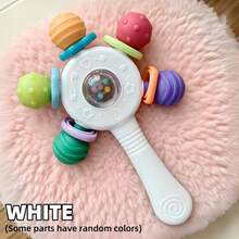 1 件婴儿出牙摇铃，柔软硅胶材质，新生儿必备，感官玩具，用于认知发展、抓握训练、缓解婴儿出牙不适，适合作为幼儿礼物，圣诞节、万圣节