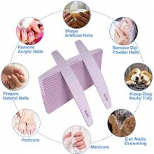 80/80 Grit Nail Files (10 Pack), Emery Boards For Acrylic Nails And Gel Nails, Coarse Nail File Double Sided 80 Grits Emory Professional Nail Filers Reusable Washable Manicure Curved Gray-76818 - 25片80/80粗砂弧形灰色 - 查看 8