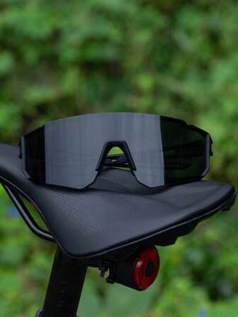 1 pieza Gafas deportivas de estilo clásico para mujer con montura de plástico negro envolvente y semirrimless, adecuadas para ciclismo, senderismo, salidas familiares, escalada, esquí y actividades al aire libre casuales, aptas para todo tipo de rostros, accesorios de otoño