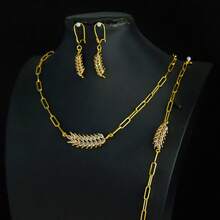 1 Set Dubai Vintage Wedding Jewelry Set 21k Gold Plated Arabic Muslim Punk Hip Hop Necklace Middle Eastern Women Jewelrys - Jewelry Set - View 10