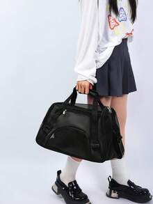 Expandable Breathable Cat Carrier Tote Bag, Portable Pet Backpack Cage For Outdoor Travel