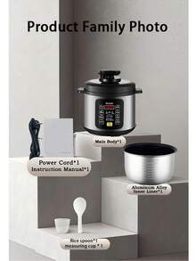 Melaide Multi Functional Electric Pressure Cooker Rice Cooker Intelligent Cooking Reservation Non Stick Kitchen Pot 220V Eight Functions Heloween Gifts Christmas Gifts