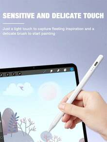 Easypie Selection 1 支铝合金触控笔，带 2 个笔尖，兼容 Apple iPad，兼容 iPad Pro Air Mini，第二代触控笔兼容 iPad 2018-2022 - 白色 - 查看 5