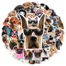 50 Pcs Funny Realistic Dog Expression Stickers, PVC Sticker For Envelopes, Fishing Rod Decor, Party Decorations, Labels, Self-Adhesive Stickers, Suitable For Scrapbooks, Laptops, Luggage, Guitars, Water Bottles, Phone Cases, Urban Youth Fashion Decorations
