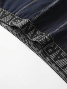 4pieces Mid-Long Boxer Shorts Men Underwear Fashion Style Male Underpants For Men Comfortable Boxershorts Slips Soft Briefs Panties - Black - View 11