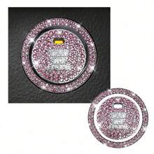 Easypie Selection 1 件水钻汽车启动按钮盖 - 闪亮发动机开关保护器，适用于大多数车辆的通用防滑装饰 - 均碼 - 查看 3