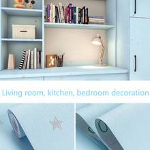 1 卷星形图案家居装饰桌面贴纸，乙烯基粉色女孩房间卧室书桌书架衣柜翻新壁纸，自粘防水厨房墙贴壁纸墙贴房间装饰墙面装饰客厅装饰墙面装饰 - 彩色 - 查看 9