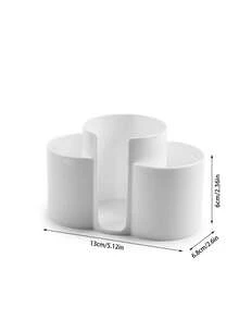 Qtip Holder Dispenser, 3-Compartment Swab Holder, Bathroom Storage Jar, Makeup Pad Organizer For Bathroom Vanity Top Storage - Multicolor - View 14