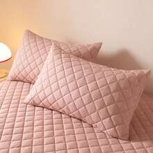 Funda de almohada impermeable, sin almohadas, 3 tipos de Jacquard, funda de almohada de 48x74cm para dormitorio, funda de almohada para el hogar - Azul - Ver 11