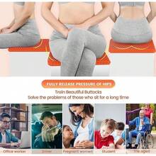 19.7" Gel Seat Cushion, Super Large & Thick Office Chair Cushion For Long Sitting - Back Hip Tailbone Pain Relief Cushion, Egg Seat Cushion Desk Chair Pads For Cars Wheelchair - Fits Up To 350 Lbs-222684 - 橘色XLTHICKEST24 - 查看 8