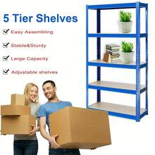 Vandise HEAVY-DUTY SHELVING 170x75x30 Cm | 175 Kg Per Shelf | 5 Height-Adjustable Shelves | SCREWLESS Design | Metal Storage Shelving For Garage, Basement, Workshop | Complete Set | Industrial-Grade Up To 875 Kg (Total) | Quick Assembly | Steel Frame | Ideal For Tools, Tires, Beverage Crates, Files, And Pantry Storage | Space-Saving | Rust-Proof Coating | Storage Organization | For Households And Businesses | Extremely Stable | Moisture-Resistant | Heavy-Duty Storage System | Universally Applicable (Workshop, Supermarket, Office, Garden Shed, Food Storage, Wine Storage, Archive, Hobby Room) | Shelving Without Drilling | Maintenance-Free | Heavy-Duty | Suitable For Euro Pallets | Stacking Shelving | Easy To Assemble | Robust Industrial Shelving - Bạc - Xem 7