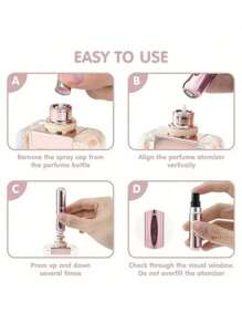 1Pcs,5ml Perfume Bottle With Bottom Filling, Perfume Bottle Self-Pump Type, , Refillable Spray Bottle, Portable Cosmetic Bottle