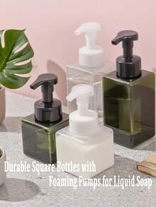 1个可重复灌装的透明真空瓶，适用于沐浴露、洗衣液、洗发水、润肤露、洗手液等。 - 無色 - 查看 9