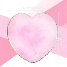 Nail Palette Agate Imitation Nail Blend Palette Nail Polish Color Blend Board Gold Edged Nail Holder Display Board Heart Shaped Cosmetic Blend Tool - 粉色 - 查看 6