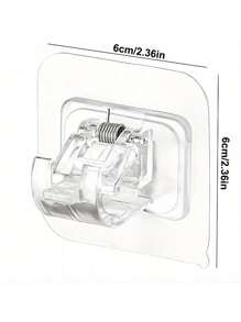 8/20 件自粘式窗帘杆支架免钻窗帘杆支架免钻免钉可调节窗帘杆挂钩适用于浴室厨房家居浴室酒店（黑色/白色/透明）
