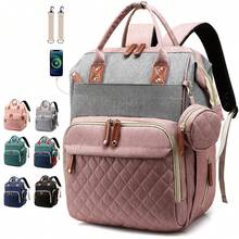 Diaper Bag Backpack Baby Bag, Baby Girl Boy Diaper Bag For Dad Mom, 16 Pockets, Pacifier Case, Large Diaper Bags Unisex For Travel - Multicolor - View 13