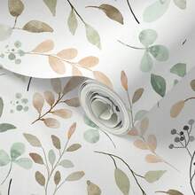 1卷波西米亚风格纹理树叶壁纸，可移除可剥离，美丽的浅色背景壁画，适用于房间、客厅、走廊装饰，家居装饰墙面艺术，自粘壁纸，房间装饰，厨房，卧室，客厅装饰 - WP345A - 查看 10