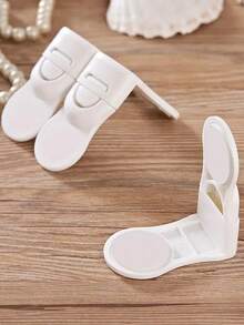 White Refrigerator Lock, ABS Material, No Drilling Required, Easy Installation, Strong Adhesive, Suitable For Drawers, Refrigerators, Washing Machines, Bucket Seats, Cabinets, Wardrobes, Ovens, Trash Cans, Ideal Holiday Gift - Multicolor - View 3